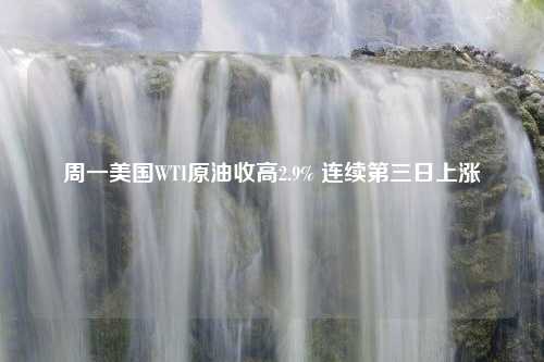 周一美国WTI原油收高2.9% 连续第三日上涨