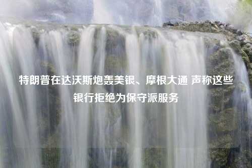 特朗普在达沃斯炮轰美银、摩根大通 声称这些银行拒绝为保守派服务