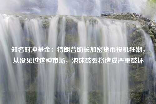 知名对冲基金：特朗普助长加密货币投机狂潮，从没见过这种市场，泡沫破裂将造成严重破坏